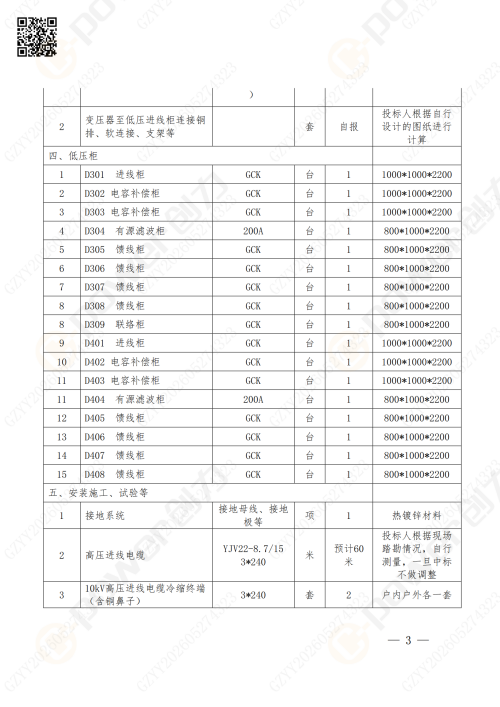 关于苏创技改10KV变电所增容项目的招标公告(图3)